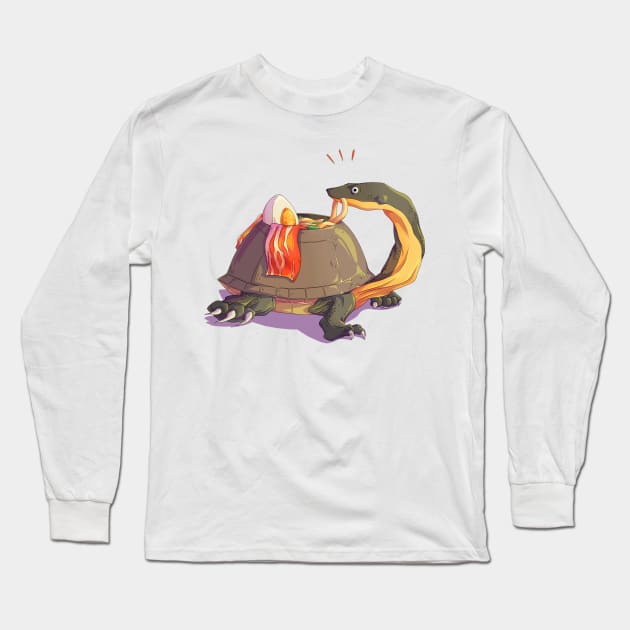 Noodle Turtle Long Sleeve T-Shirt by Victoria Hamre